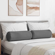 Valjkasti jastučići 2 pcs Tamno siva Ø 25 x 70 cm tkanina