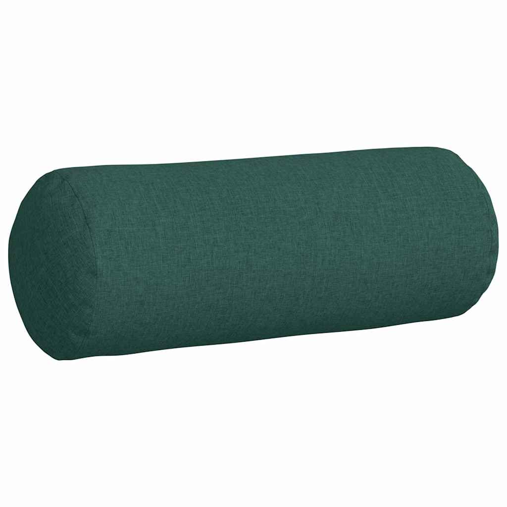 Valjkasti jastučići 2 pcs Tamnozelena Ø 25 x 70 cm tkanina