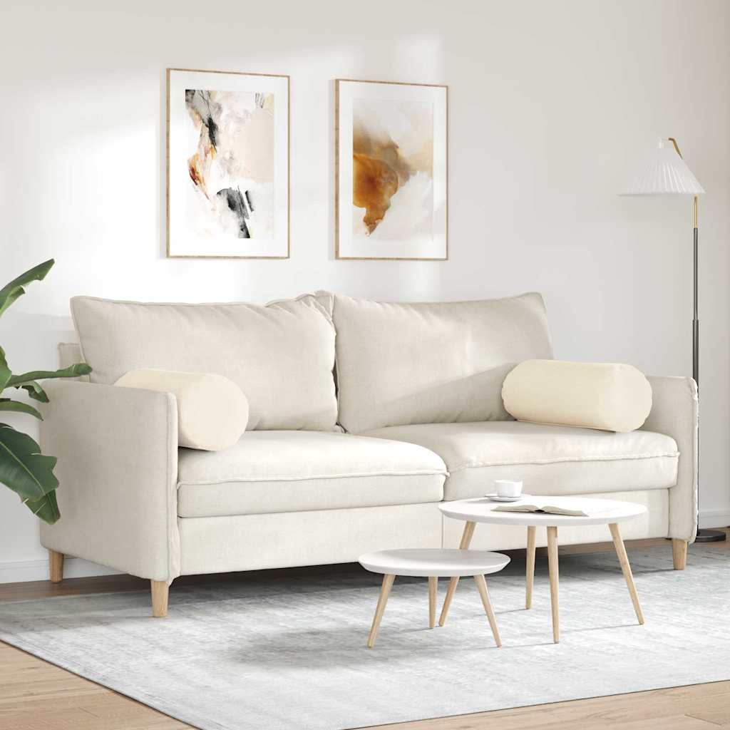 Valjkasti jastučići 2 pcs Krema Ø 25 x 70 cm Kordura tekstil