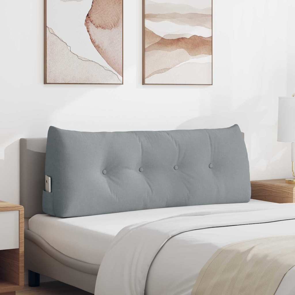 Jastuk za leđa Svijetlo siva 120 x 24 x 50 cm tkanina