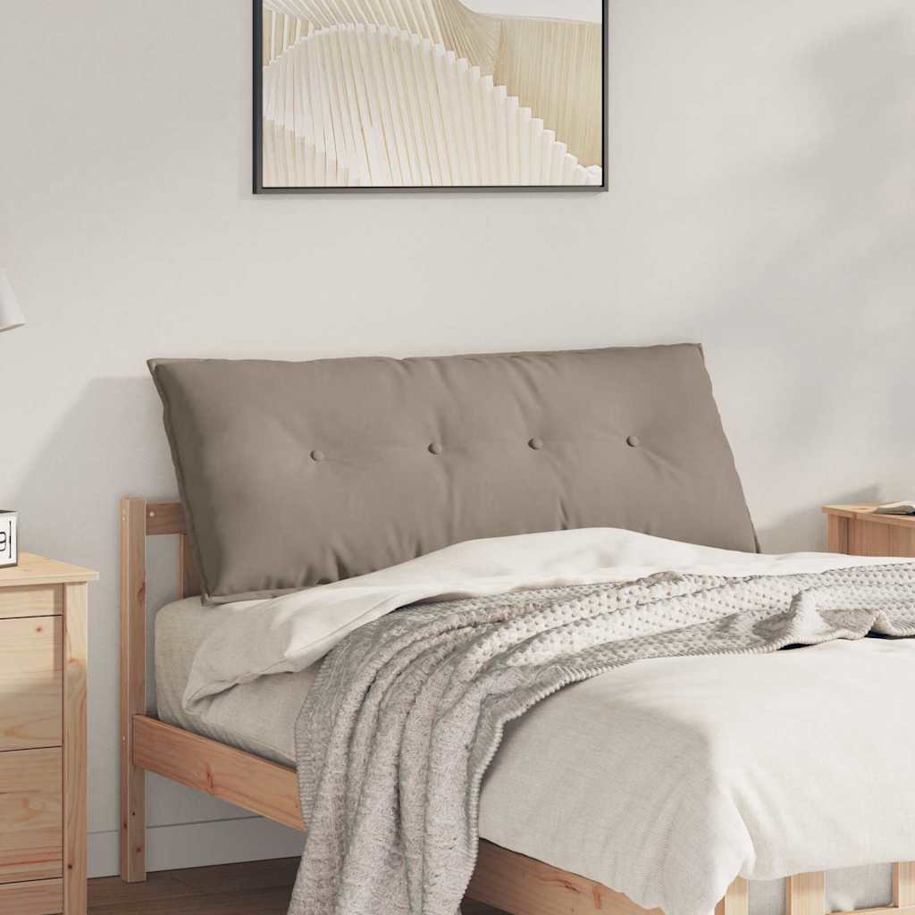 Jastuk za leđa Sivo-smeđa 120 x 50 cm Mikrofiber tkanina