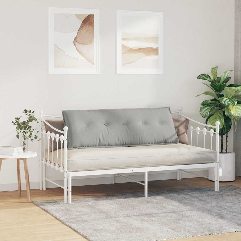 Jastuk za leđa Svijetlo siva 140 x 50 cm Mikrofiber tkanina