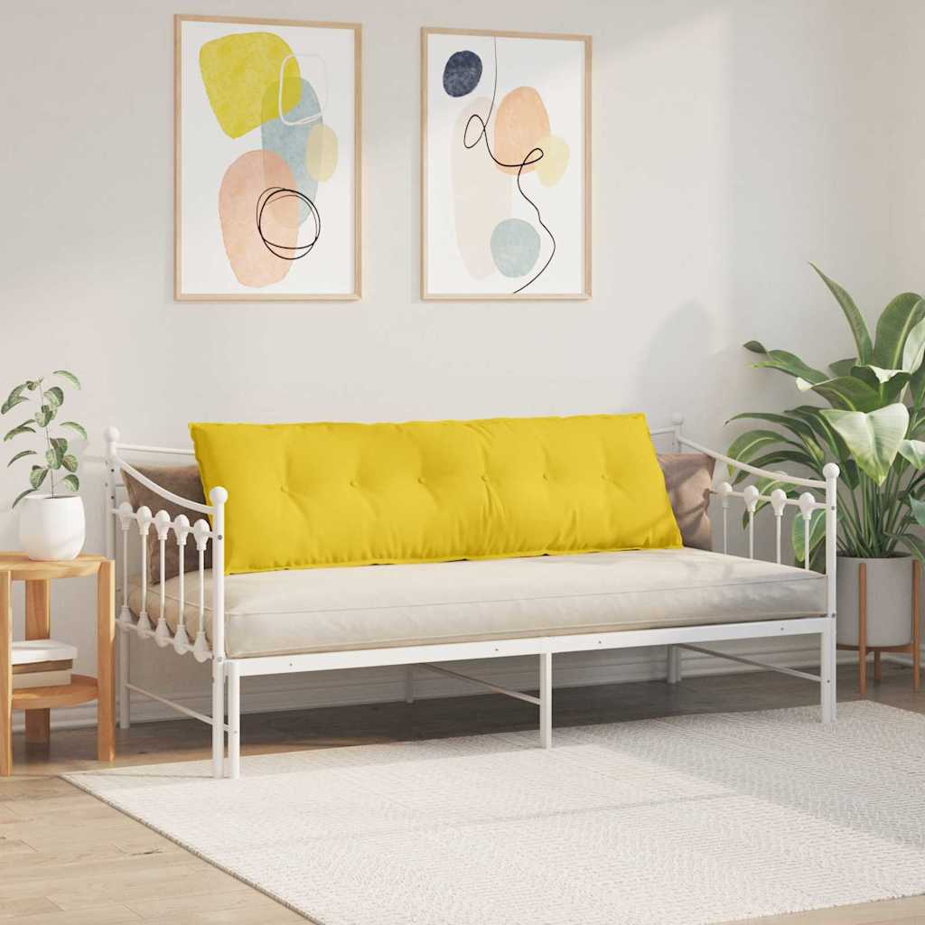 Jastuk za leđa Svijetlo žuta 160 x 19 x 50 cm tkanina