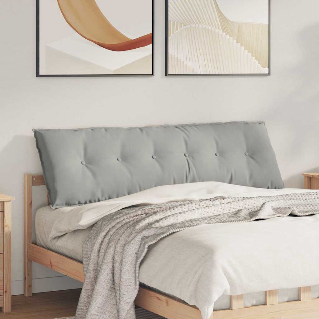 Jastuk za leđa Svijetlo siva 160 x 50 cm Mikrofiber tkanina