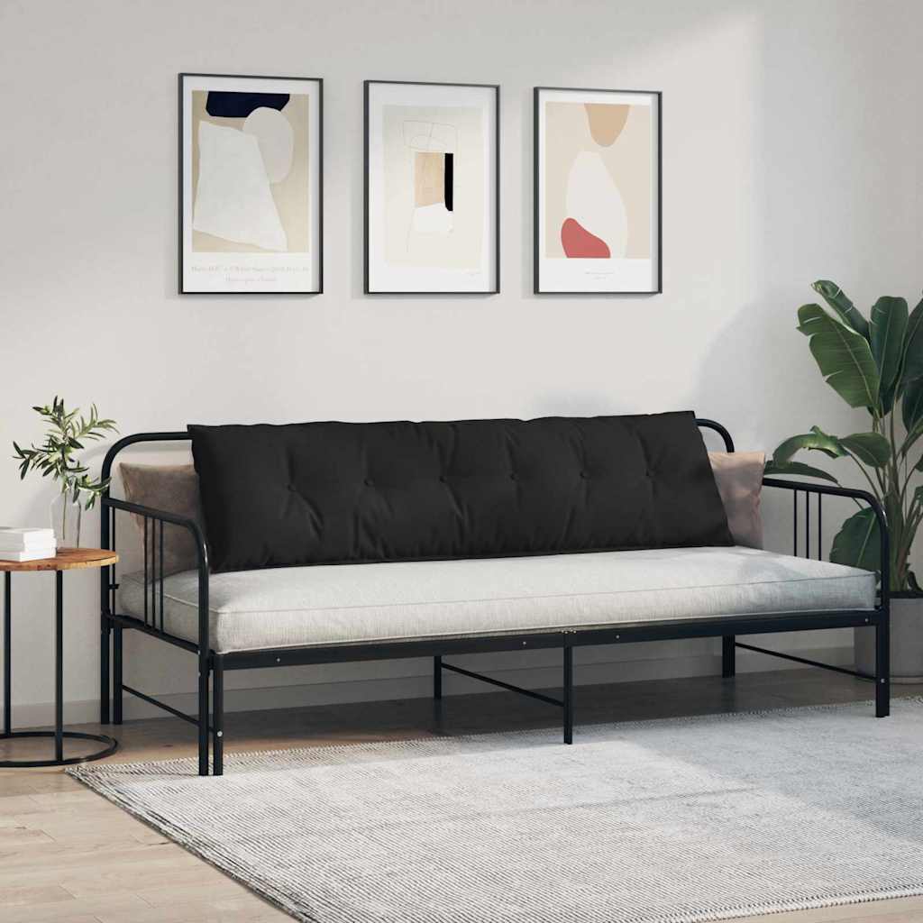 Jastuk za leđa Crna 180 x 50 cm Mikrofiber tkanina