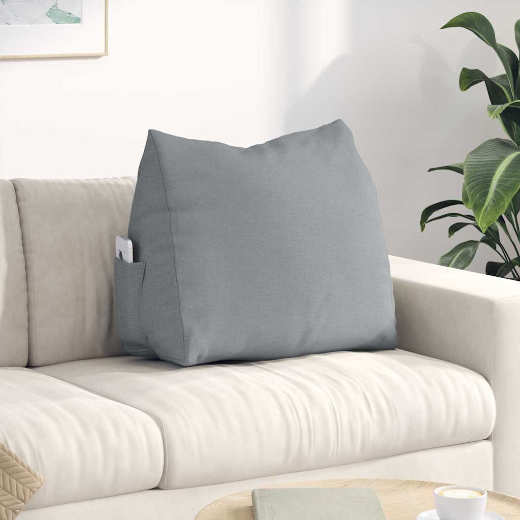 Jastuk za leđa Svijetlo siva 60 x 20 x 50 cm tkanina