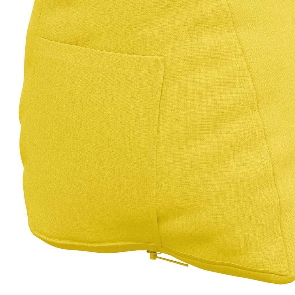 Jastuk za leđa Svijetlo žuta 60 x 20 x 50 cm tkanina