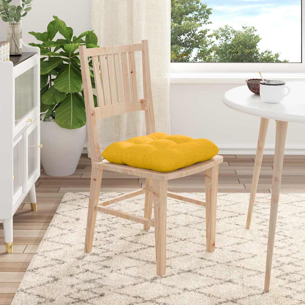 Jastučići za sjedenje 4 pcs Svijetlo žuta 40 x 40 cm