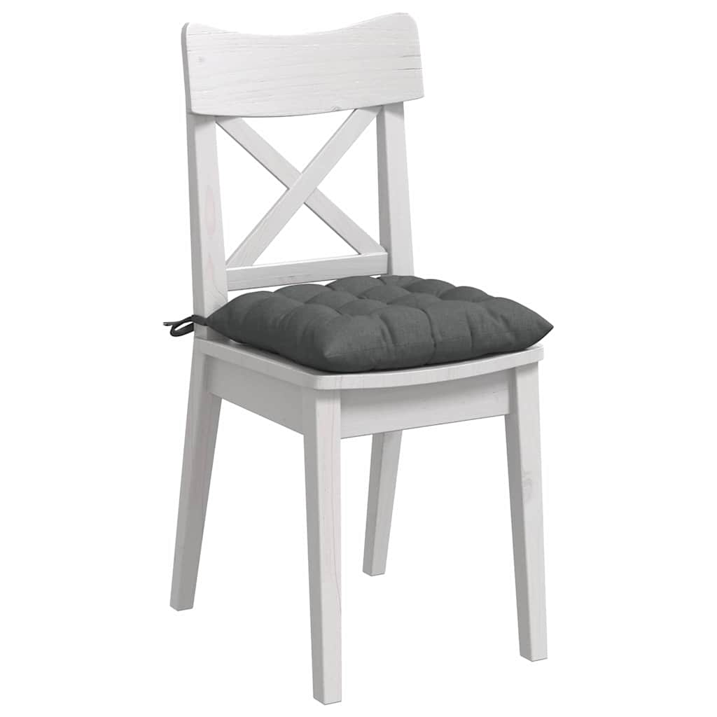 Jastučići za sjedenje 4 pcs Tamno siva 40 x 40 x 6 cm tkanina