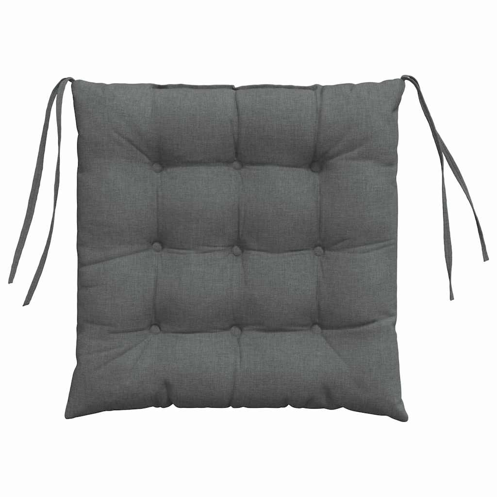 Jastučići za sjedenje 4 pcs Tamno siva 40 x 40 x 6 cm tkanina