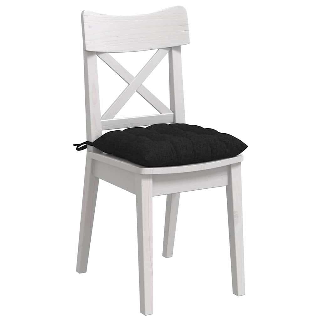 Jastučići za sjedenje 4 pcs Crna 40 x 40 x 6 cm tkanina