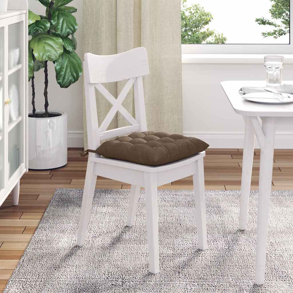 Jastučići za sjedenje 4 pcs Smeđa 40 x 40 x 6 cm tkanina