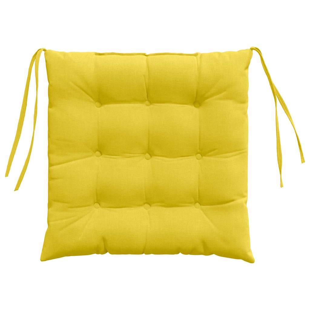 Jastučići za sjedenje 4 pcs Svijetlo žuta 40 x 40 x 6 cm