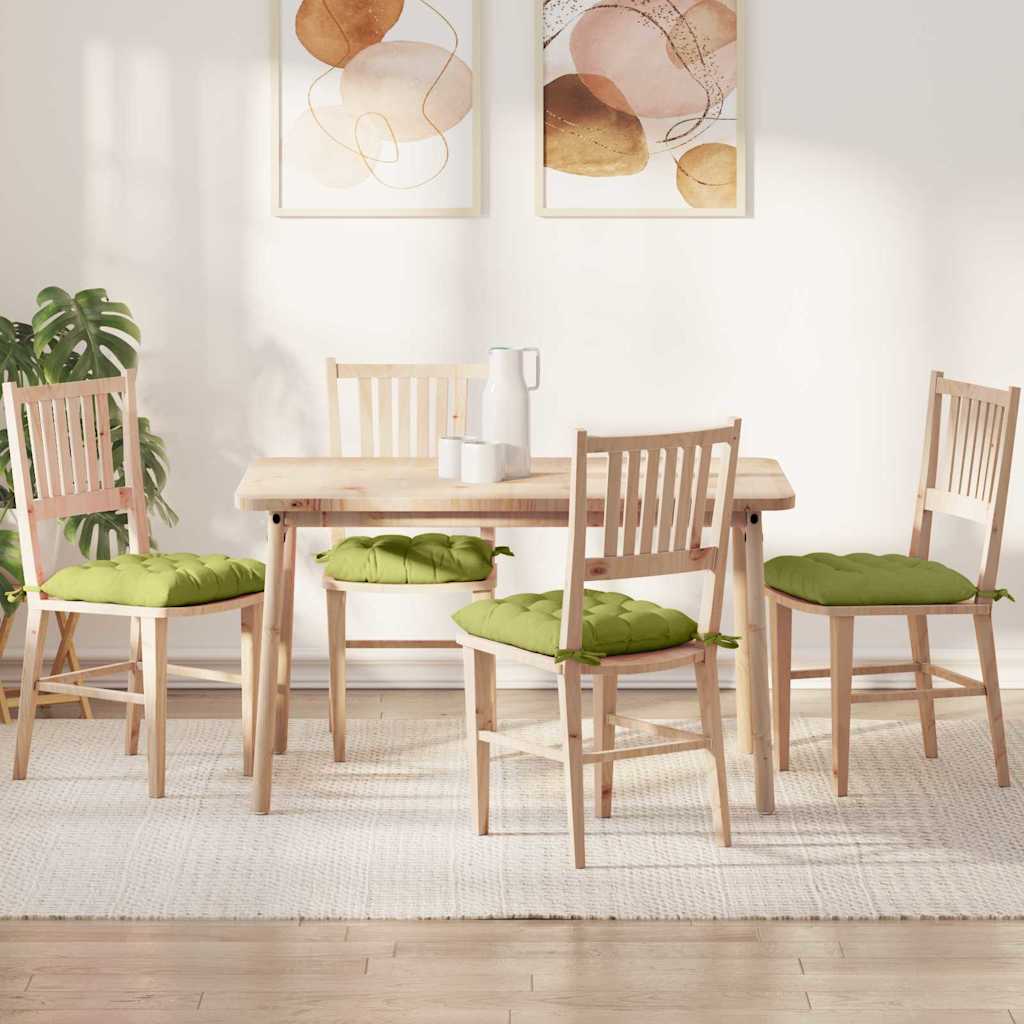 Jastučići za sjedenje 4 pcs Svijetlo zelena 40 x 40 x 6 cm