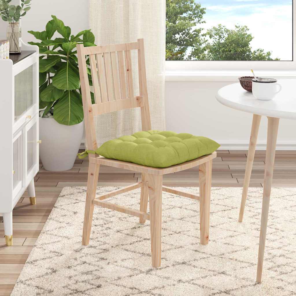 Jastučići za sjedenje 4 pcs Svijetlo zelena 40 x 40 x 6 cm