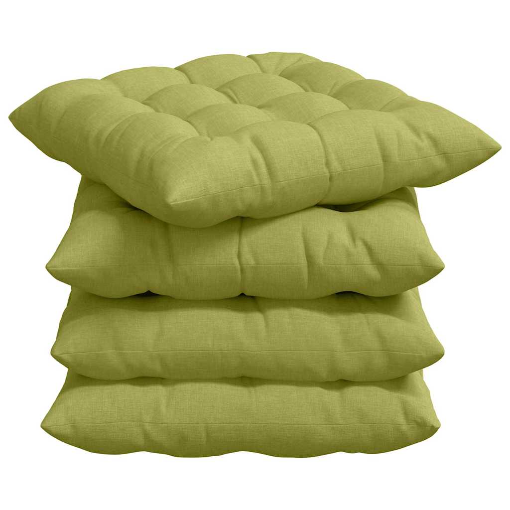Jastučići za sjedenje 4 pcs Svijetlo zelena 40 x 40 x 6 cm