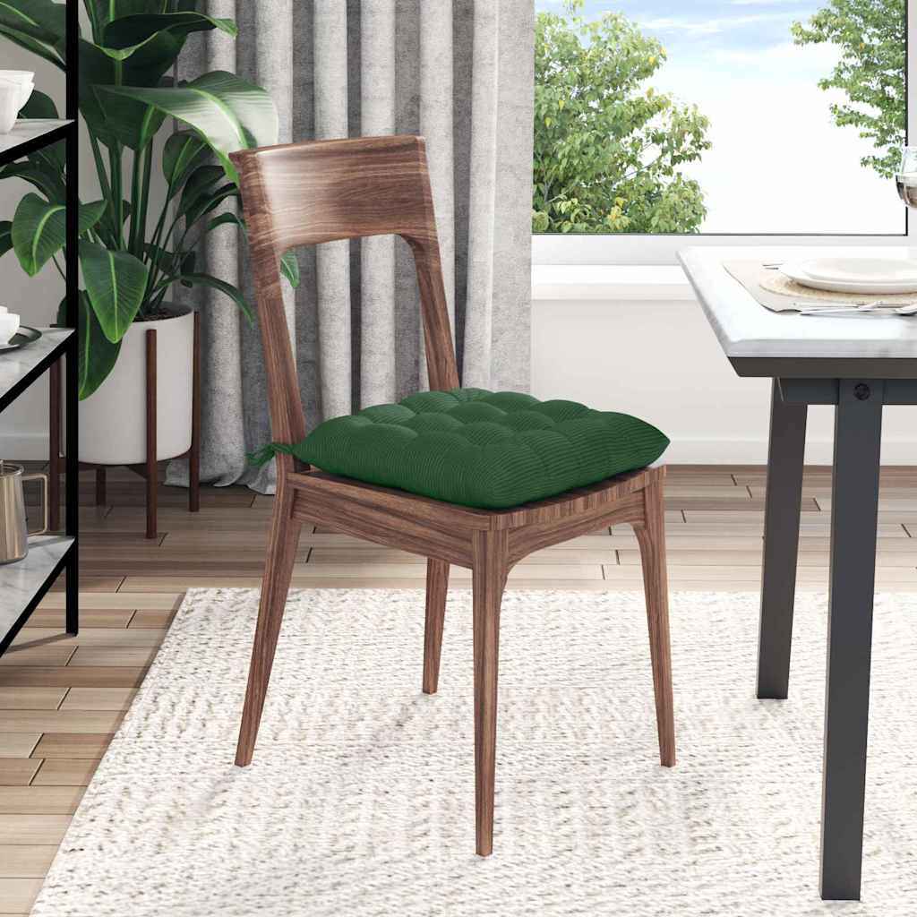 Jastučići za sjedenje 4 pcs Tamnozelena 40 x 40 x 6 cm