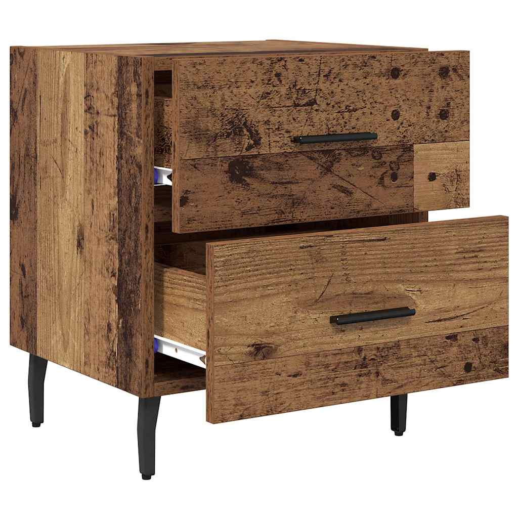 Noćni ormar s ladicama 2 pcs Staro drvo 40 x 35 x 47,5 cm