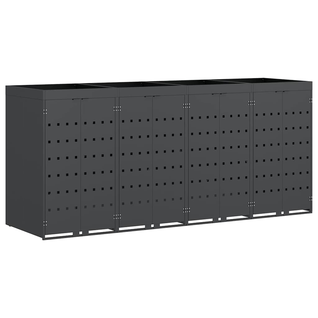 Skladištenje kanti za 4 kante Antracit 272 x 77,5 x 121,5 cm