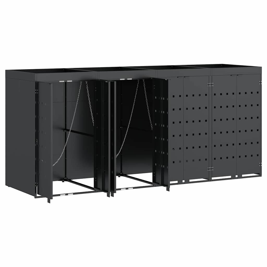 Skladištenje kanti za 4 kante Antracit 272 x 77,5 x 121,5 cm