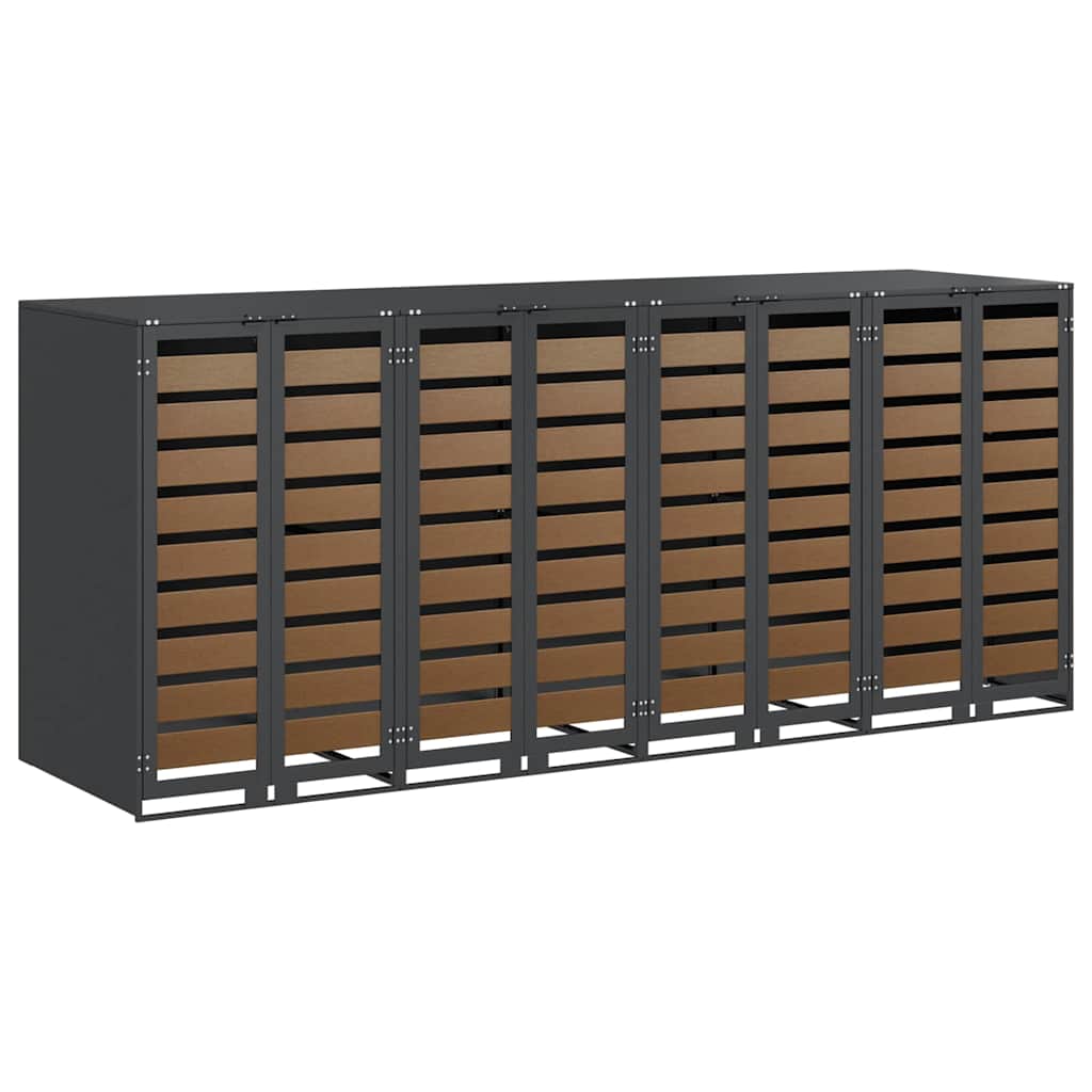 Skladištenje kanti za 3 kante Antracit 340 x 77.5 x 115.5 cm