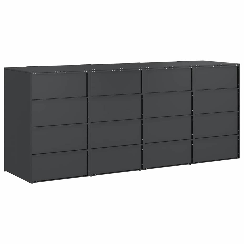 Skladištenje kanti za 3 kante Antracit 340 x 77.5 x 115.5 cm