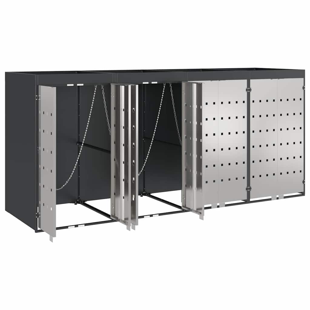 Skladištenje kanti za 3 kante Antracit 340 x 77.5 x 115.5 cm