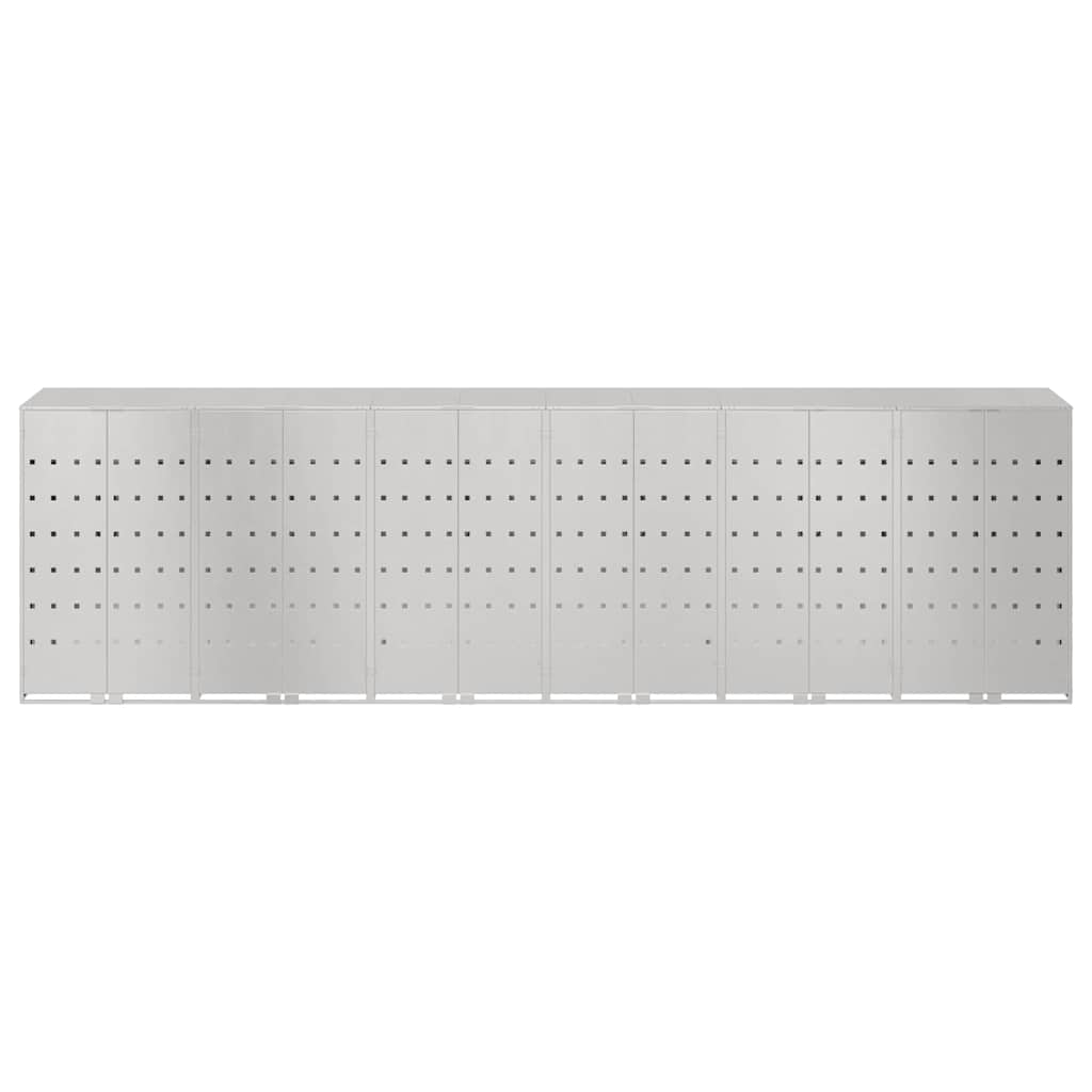 Skladištenje kanti za 3 kante Srebrno 340 x 77.5 x 115.5 cm