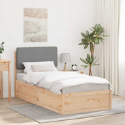 Krevetni okvir s tapiciranim uzglavljem Svijetlo siva Svjetlosiva 205.5 x 105.5 x 93 cm