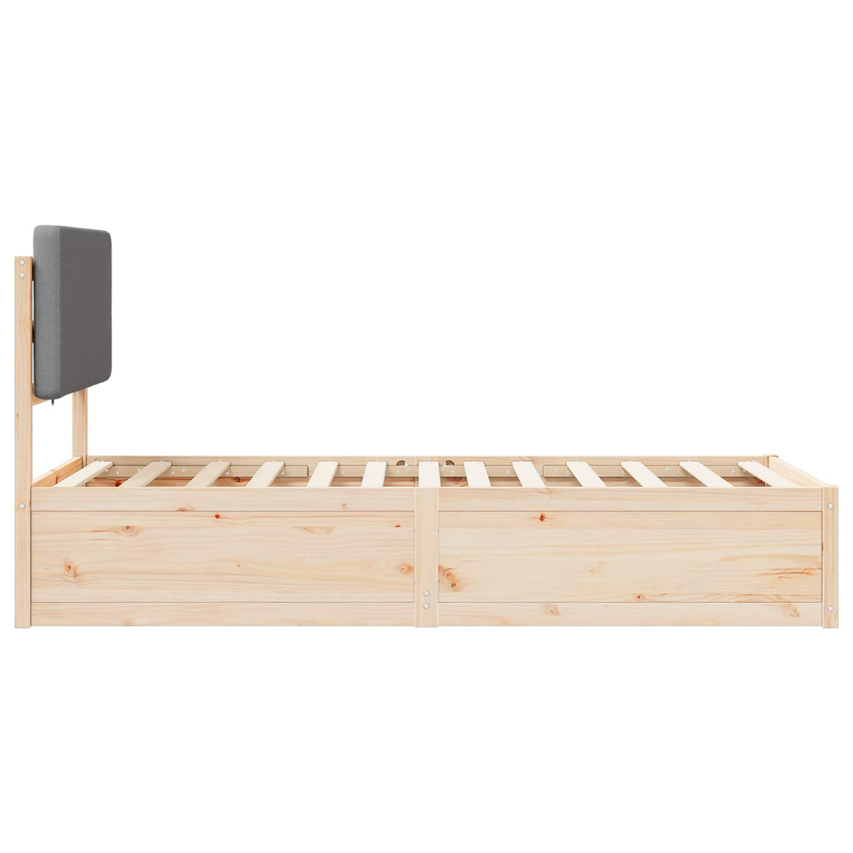 Krevetni okvir s tapiciranim uzglavljem Svijetlo siva Svjetlosiva 205.5 x 105.5 x 93 cm