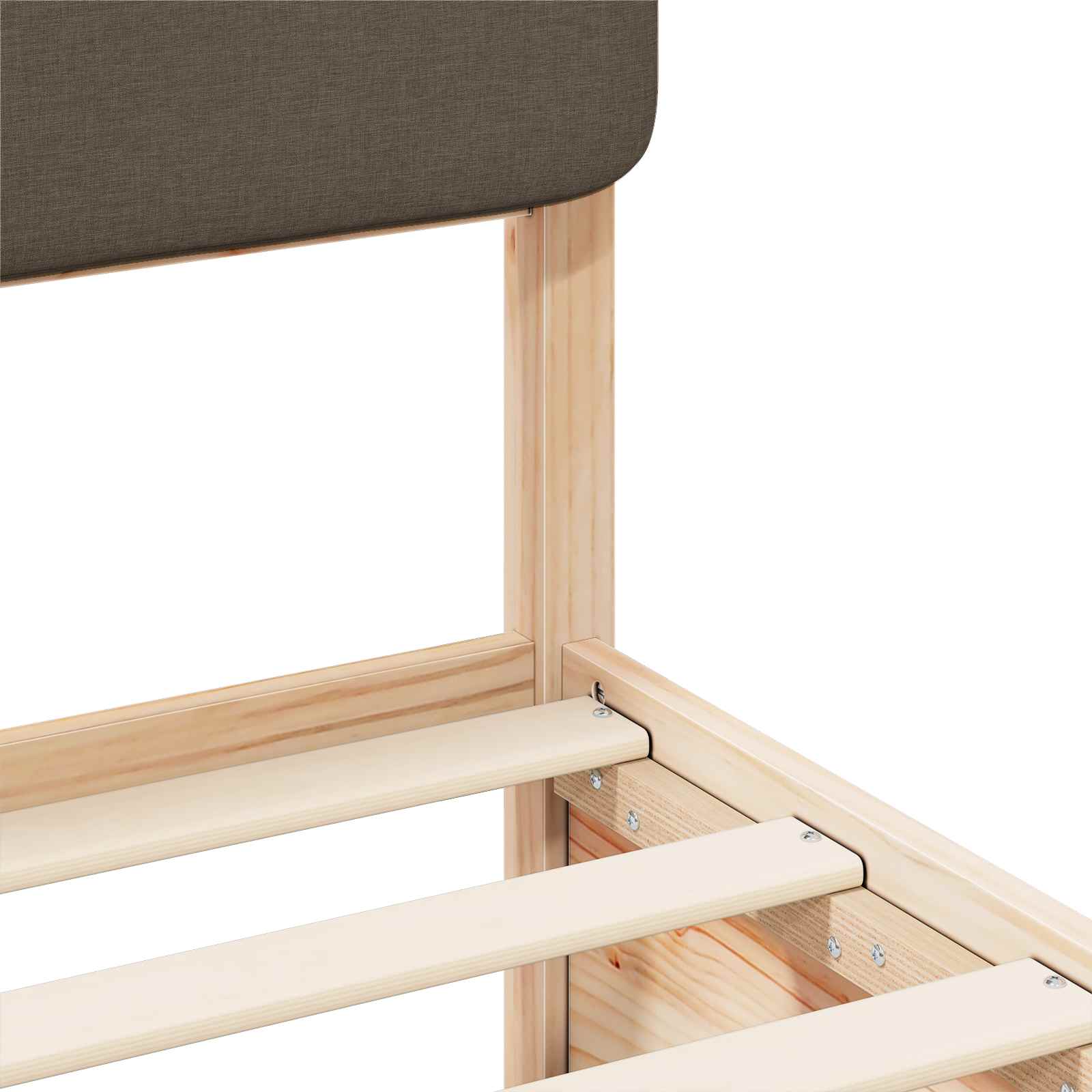 Krevetni okvir s tapiciranim uzglavljem Sivo-smeđa 100 x 200 cm