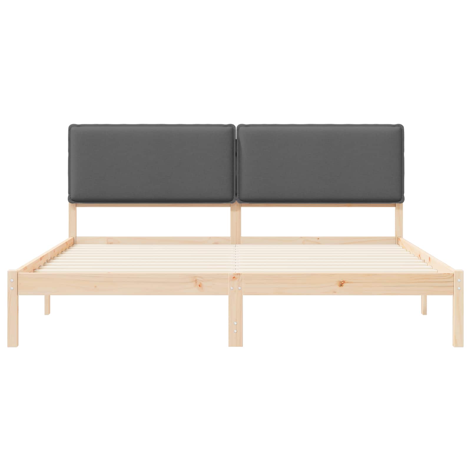 Krevetni okvir s tapiciranim uzglavljem Tamno siva 180 x 200 cm