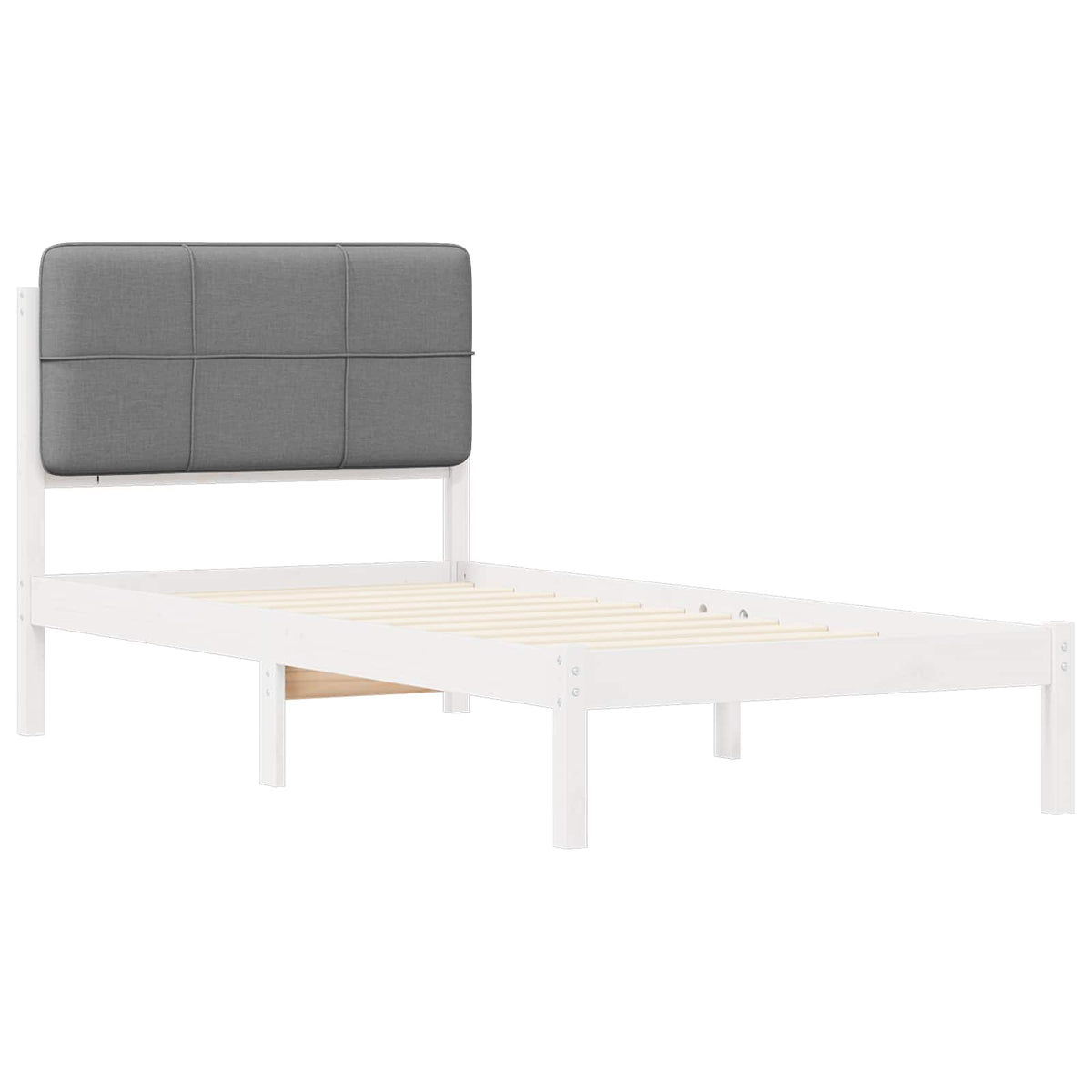 Krevetni okvir s tapiciranim uzglavljem Svijetlo siva Svjetlosiva 195.5 x 95.5 x 84.5 cm