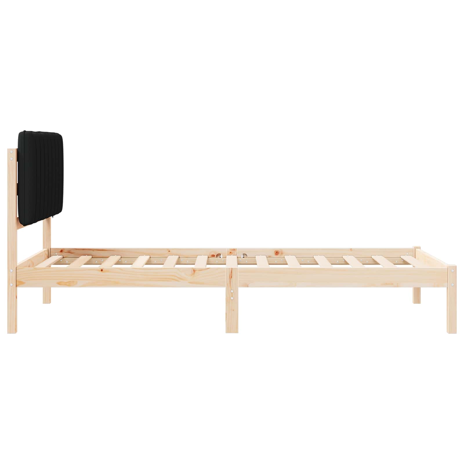 Krevetni okvir s tapiciranim uzglavljem Crna 100 x 200 cm
