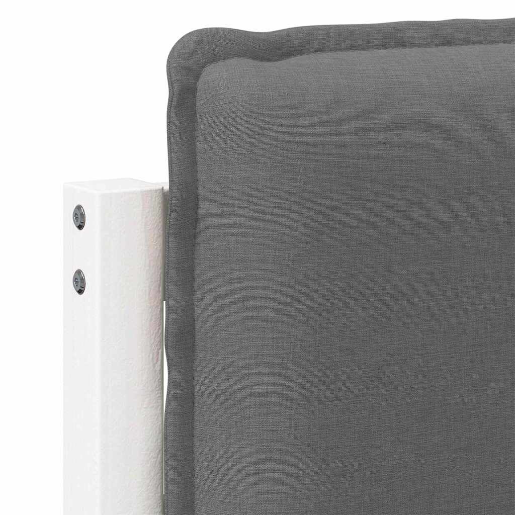 Tapecirani uzglavlje s uzglavljem Bijela i svijetlo siva 135 cm