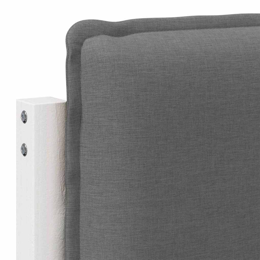 Tapecirani uzglavlje s uzglavljem Bijela i svijetlo siva 90 cm