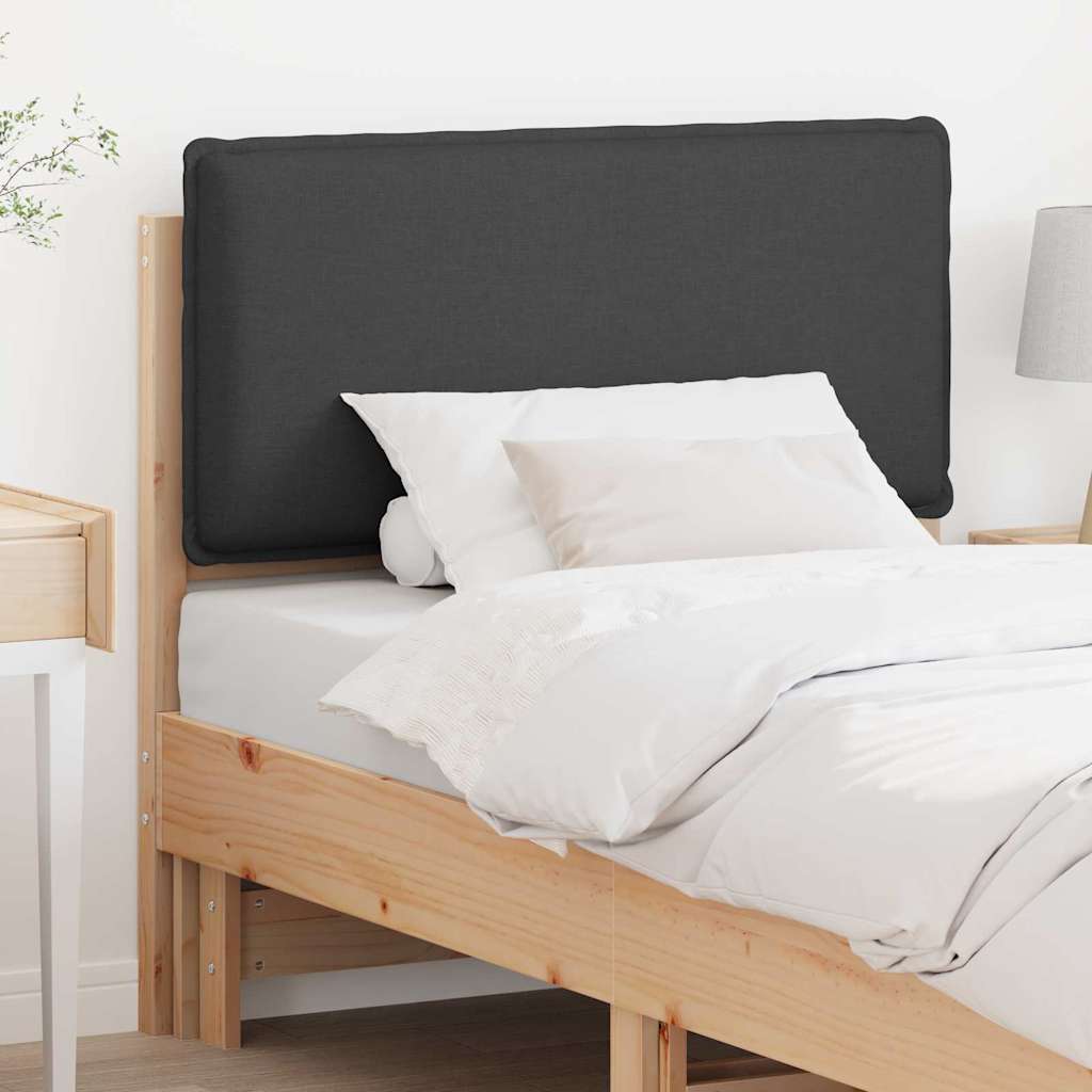 Tapecirani uzglavlje s uzglavljem Prirodna i tamno siva 80 cm