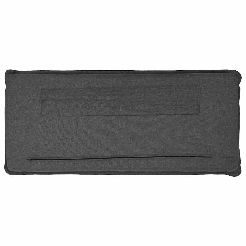 Tapecirani uzglavlje s uzglavljem Prirodna i tamno siva 75 cm