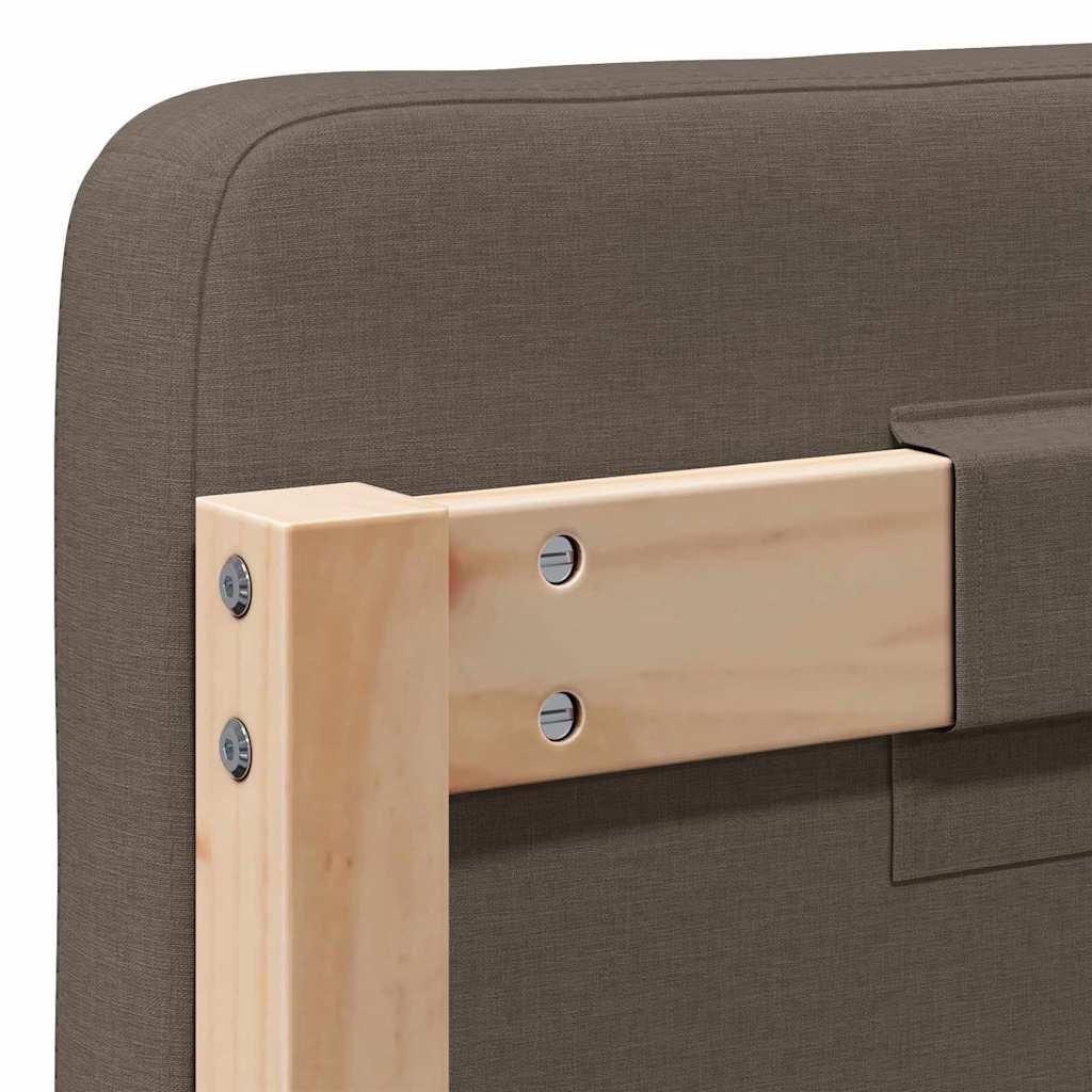 Tapecirani uzglavlje Smeđa i taupe 150 cm Čvrsto borovo drvo