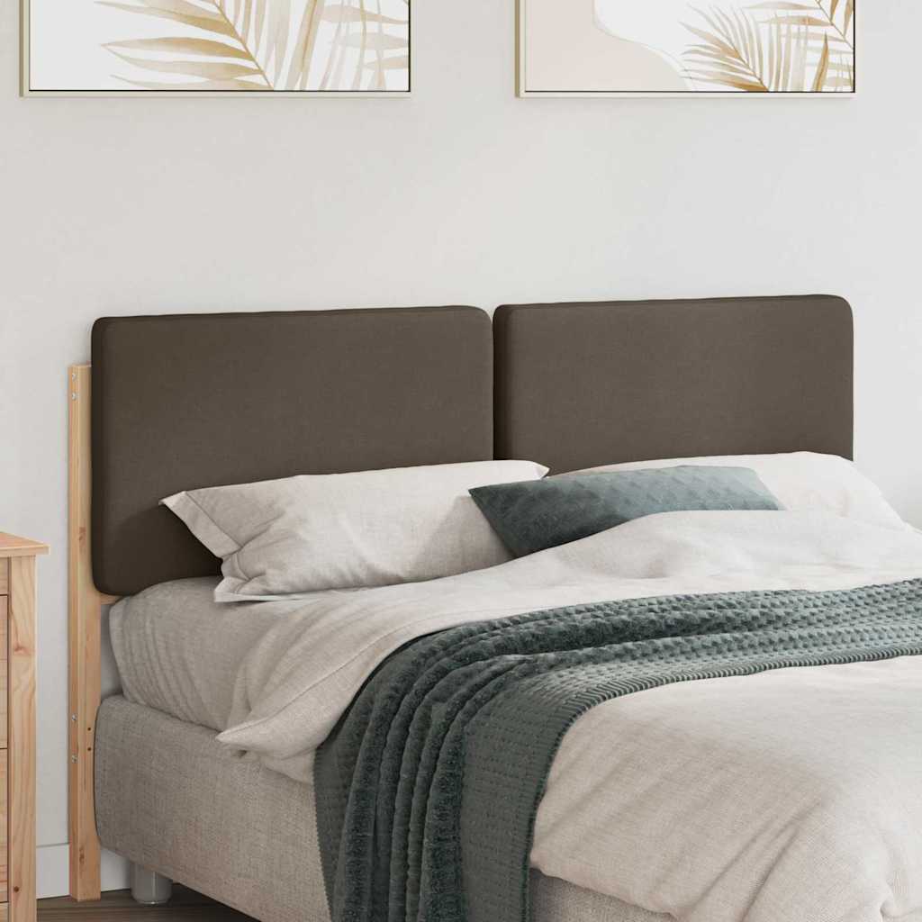 Tapecirani uzglavlje Smeđa i taupe 140 cm Čvrsto borovo drvo