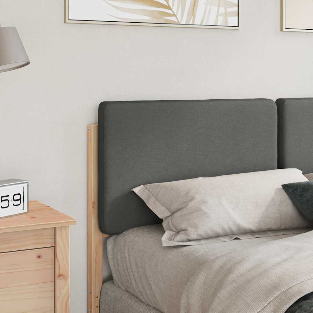 Tapecirani uzglavlje s uzglavljem Smeđa i svijetlosiva 135 cm