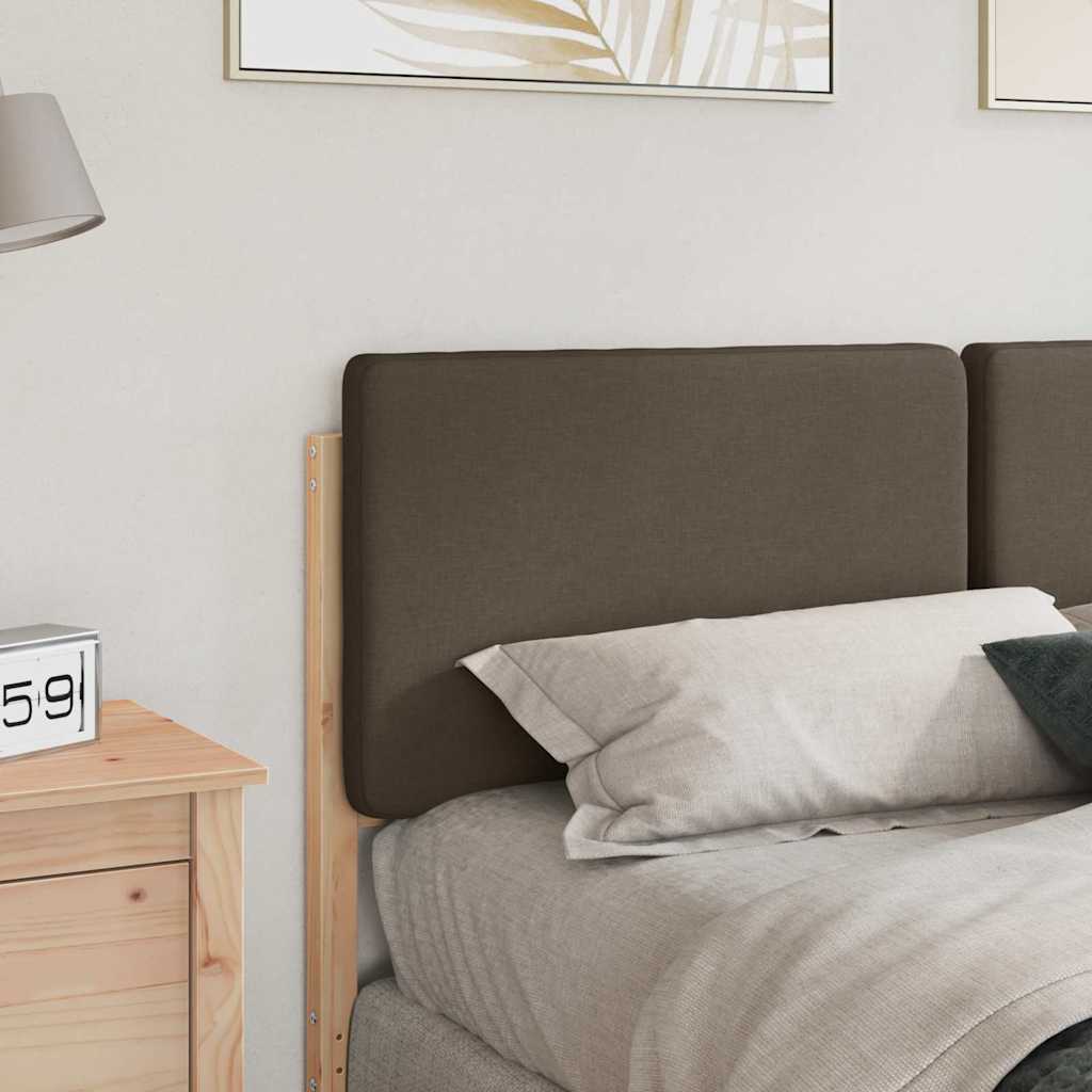Tapecirani uzglavlje Smeđa i taupe 135 cm Čvrsto borovo drvo