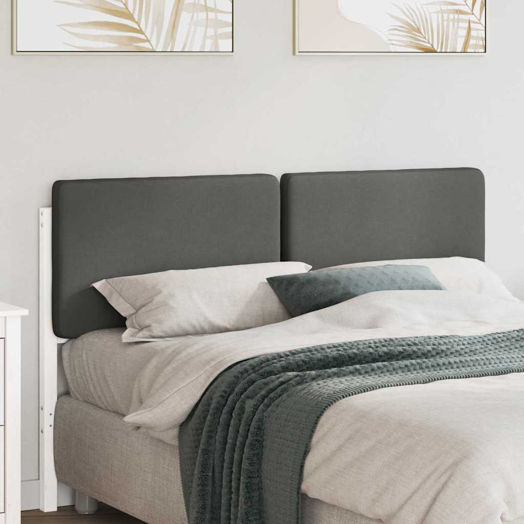 Tapecirani uzglavlje s uzglavljem Bijela i svijetlo siva 135 cm