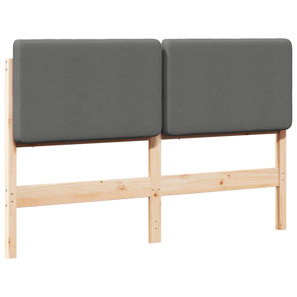 Tapecirani uzglavlje s uzglavljem Smeđa i svijetlosiva 120 cm
