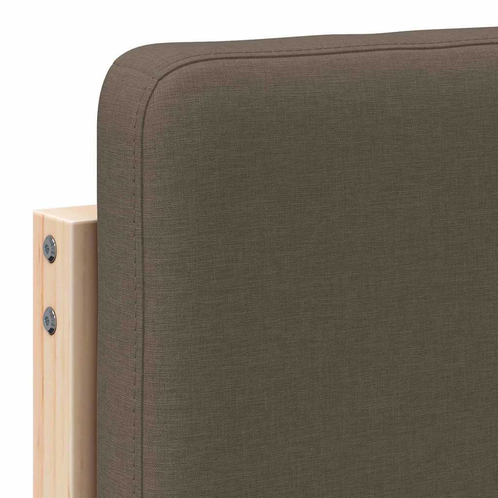 Tapecirani uzglavlje Smeđa i taupe 100 cm Čvrsto borovo drvo