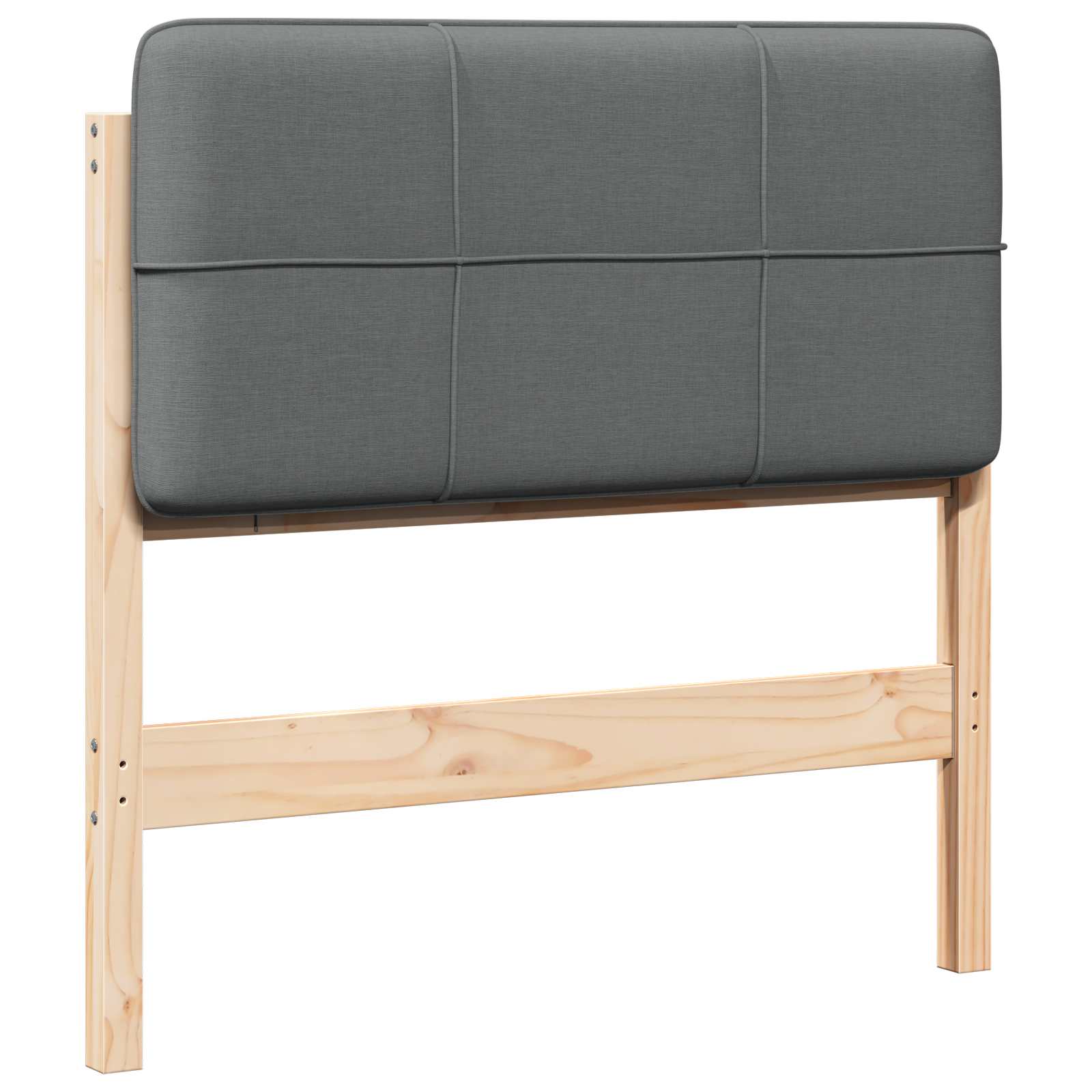 Tapecirani uzglavlje s uzglavljem Smeđa i svijetlosiva 90 cm
