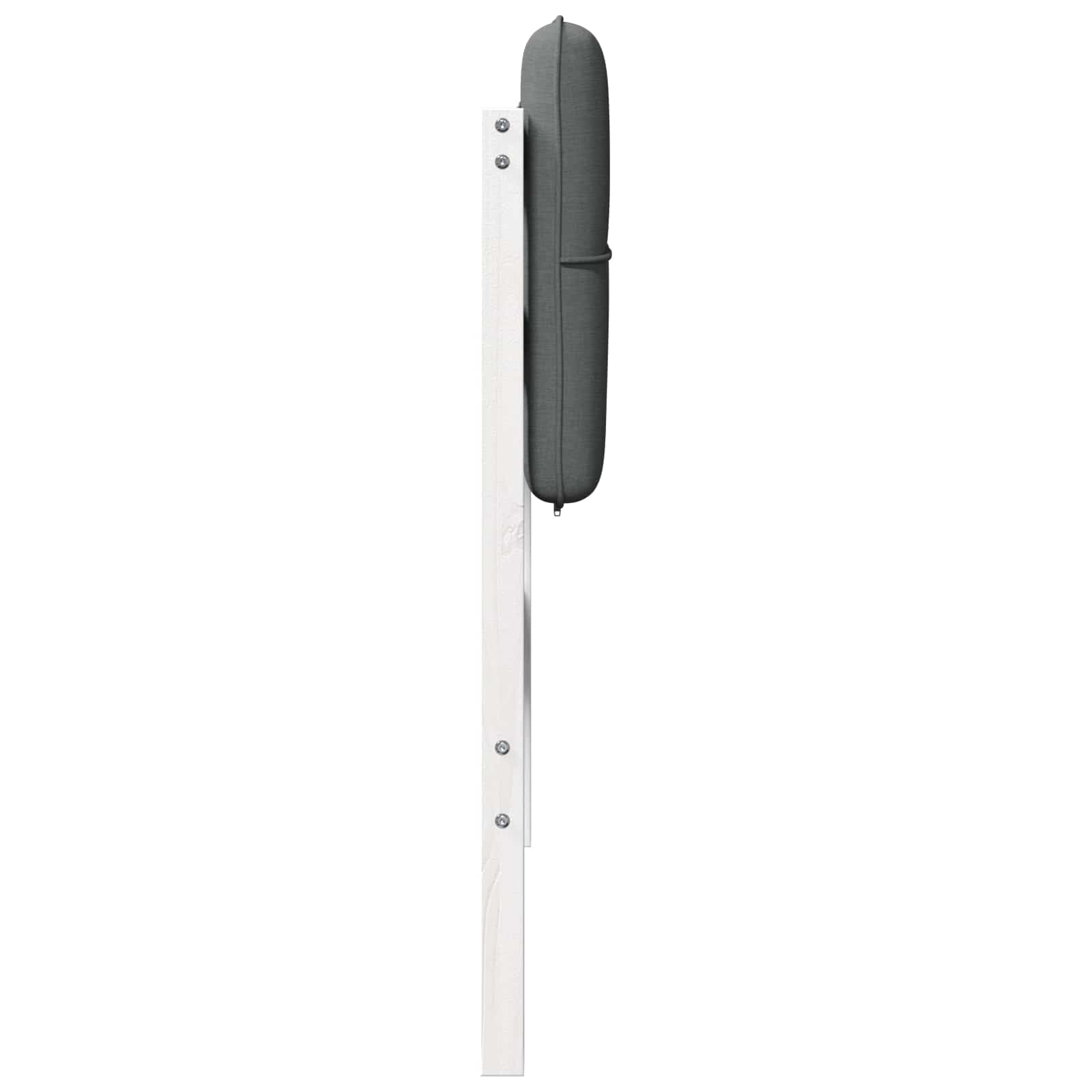 Tapecirani uzglavlje s uzglavljem Bijela i svijetlo siva 90 cm