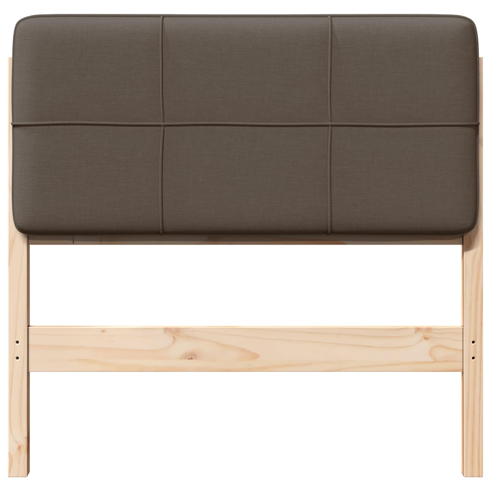 Tapecirani uzglavlje Smeđa i taupe 80 cm Čvrsto borovo drvo
