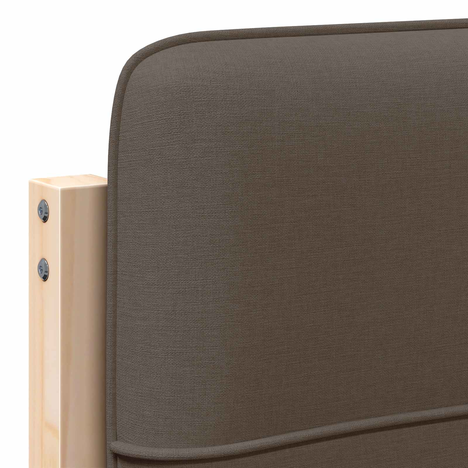 Tapecirani uzglavlje Smeđa i taupe 75 cm Čvrsto borovo drvo