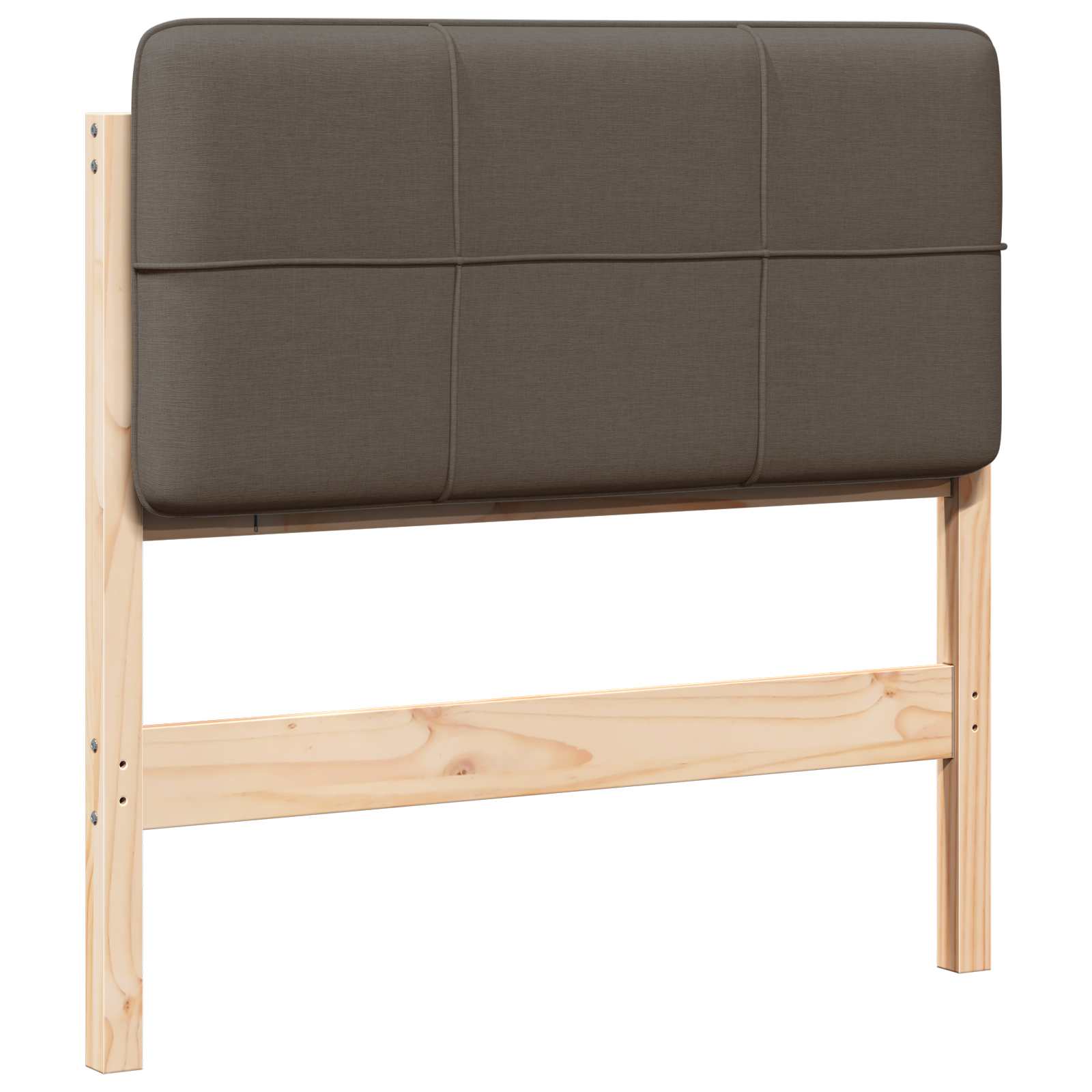 Tapecirani uzglavlje Smeđa i taupe 75 cm Čvrsto borovo drvo